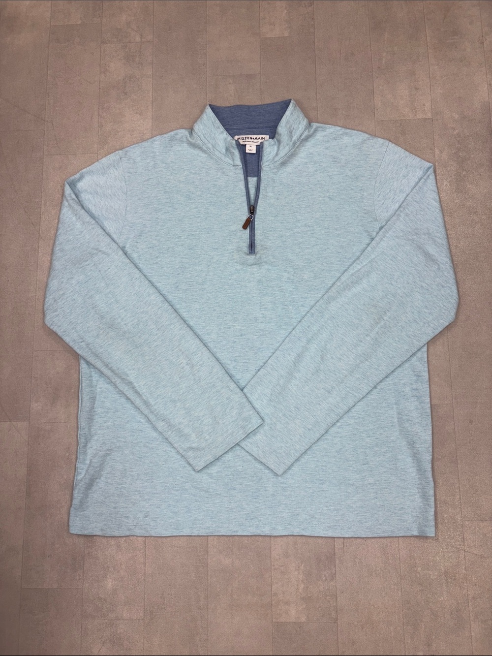 Mizzen + Main Blue Quarter Zip Pullover Jacket